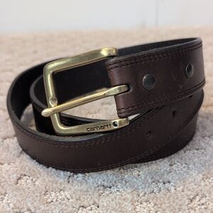 Carhartt Hamilton Work Belt, Leather Belt With Brass Belt Buckle, Size 42